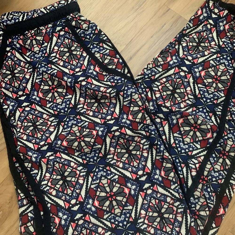 New look from ASOS multi colored harem pants sz 0